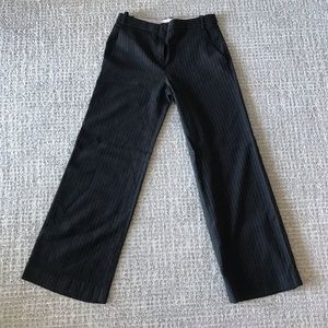 Black Wool Pinstriped BCBG Pants / Trousers Size 2